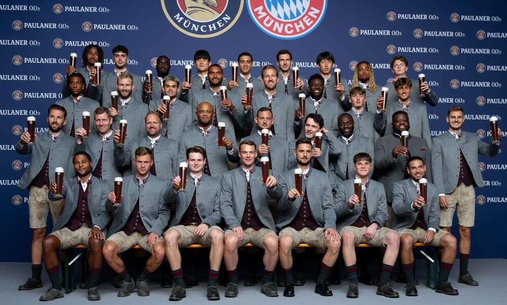 Paulaner Lederhosen-Shooting beim FC Bayern