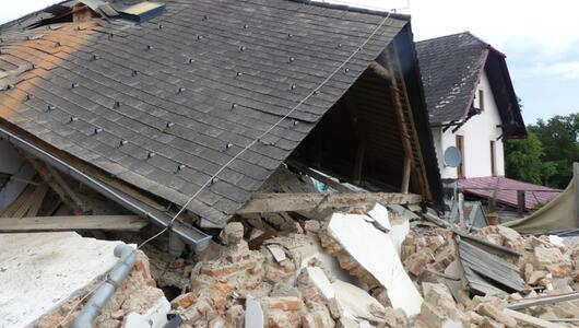 Das Wohnhaus fiel in sich zusammen