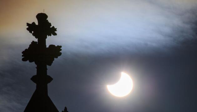 Partielle Sonnenfinsternis über Magdeburg