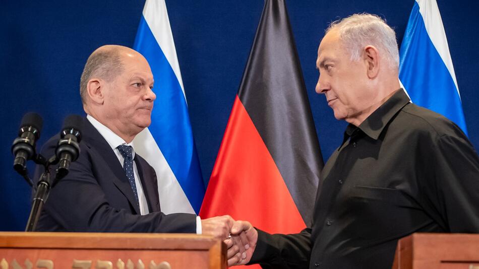 Kanzler Scholz und Israels Ministerpräsident Netanjahu