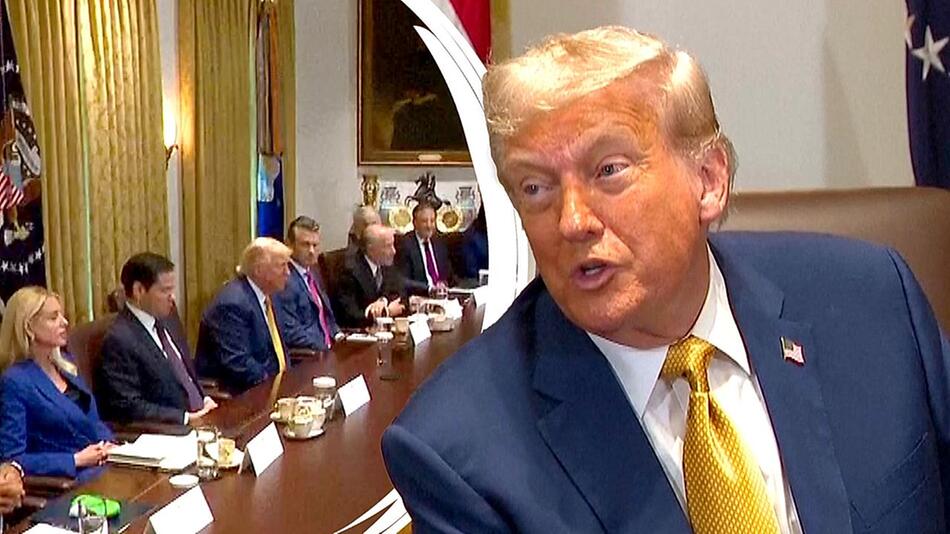 Goldener Prunk: Trump prahlt mit neu gestalteten Kabinettszimmer