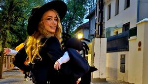 Halloween in Madrid: Amber Heard zeigt erstmals ihre Zwillinge