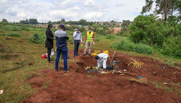 Massengrab in Kenia