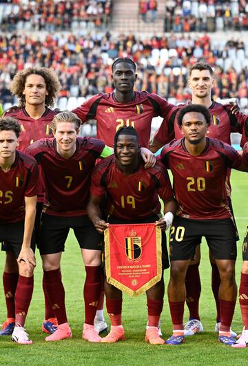 Mannschaftsfoto der belgischen Nationalmannschaft