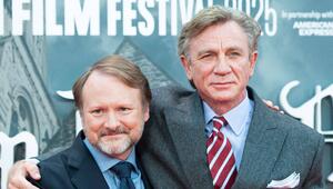 Rian Johnson (l.) und Daniel Craig im Oktober in London.