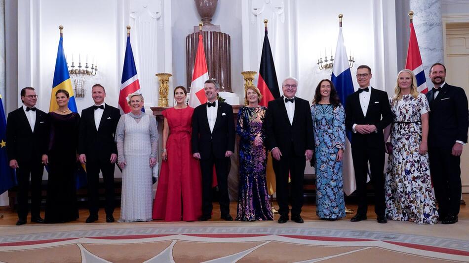 Hoher Besuch: Frank-Walter Steinmeier hat die Royals aus Schweden, Dänemark und Norwegen empfangen.