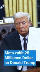 Meta zahlt 25 Millionen Dollar an Donald Trump