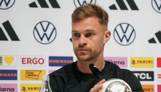 Joshua Kimmich in der DFB-Pressekonferenz am 2. Juni 2025.