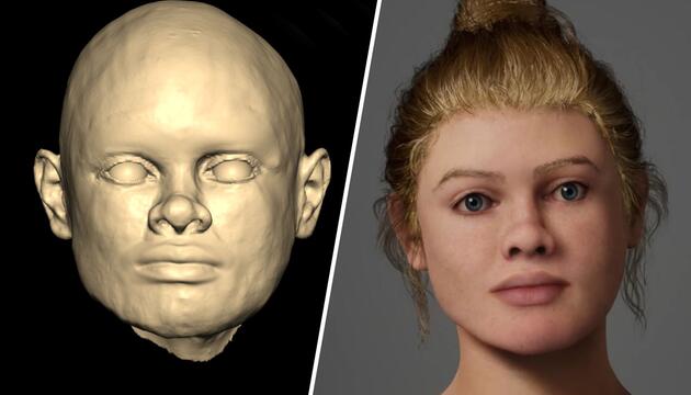 Rekonstruktion der "Beachy Head Woman"