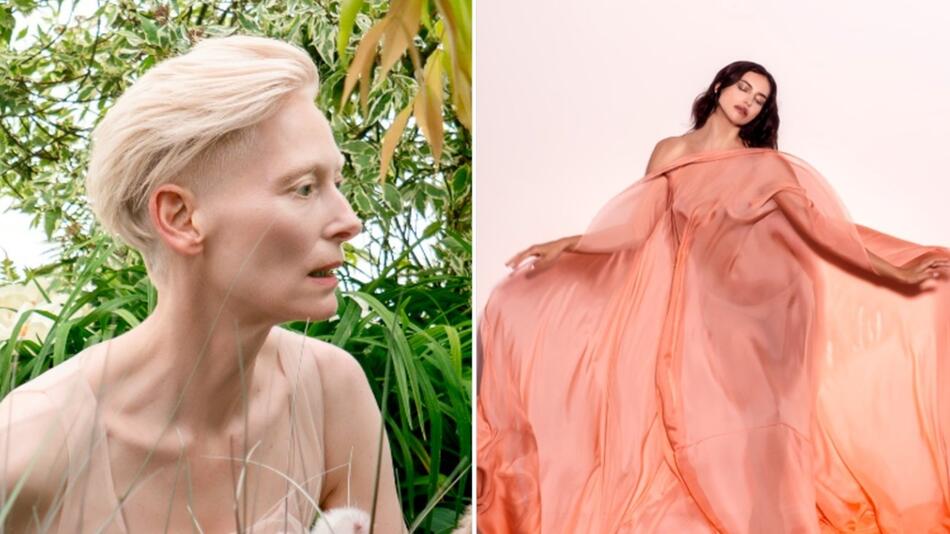 Ein Blick hinter die Kulissen: Die Making-of-Bilder zeigen unter anderem Tilda Swinton (l.) und ...