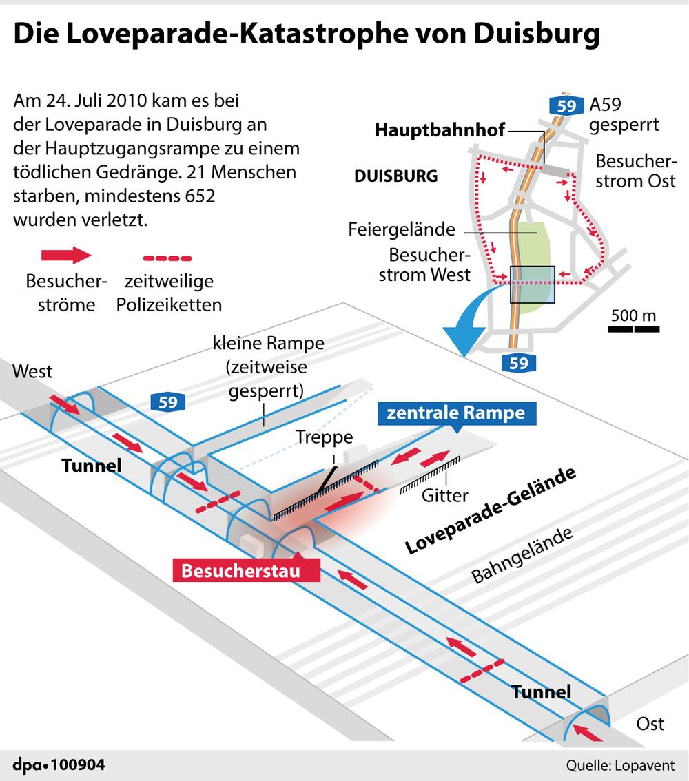 Grafik-Erklärgrafik: "Karte und schematische Darstellung des Unglücksortes und -geschehens"