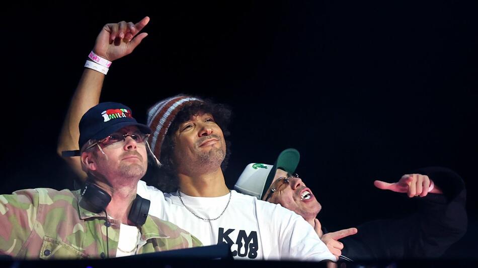 Rampa, &Me und Adam Port (v.l.n.r.) von Keinemusik in diesem Jahr beim Coachella-Festival.