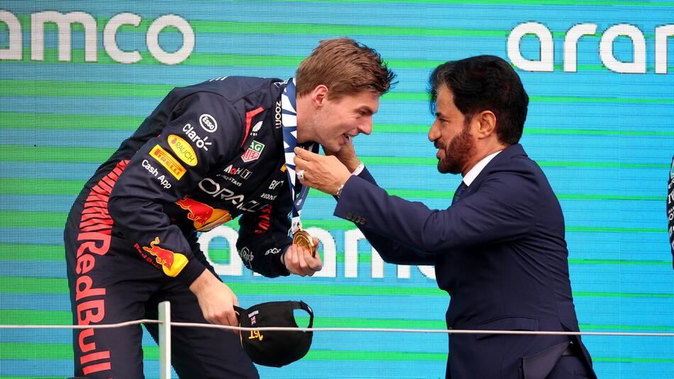 Max Verstappen und Fia-Chef Mohammed Ben Sulayem