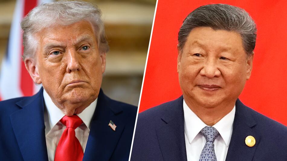 Bildkombo: Donald Trump und Xi Jinping