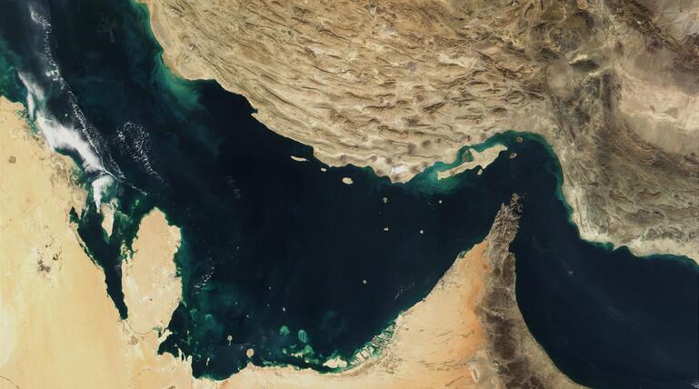 Satellitenaufnahme des Persischen Golfs