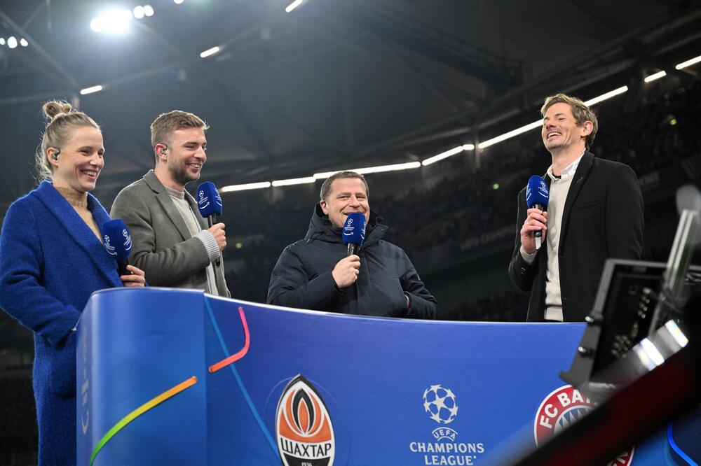 Alexander Schlüter (rechts) 2024 bei einem Champions-League-Spiel.