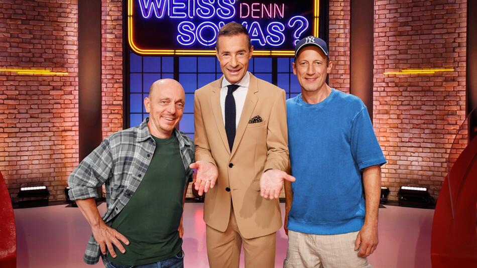 "Wer weiß denn sowas?" mit (v.l.) Bernhard Hoëcker, Kai Pflaume und seit neuestem Wotan Wilke ...