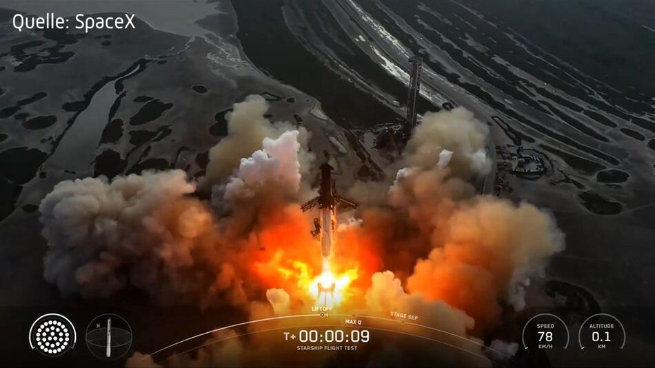Riesen-Rakete hebt ab: Starship absolviert zehnten Testflug