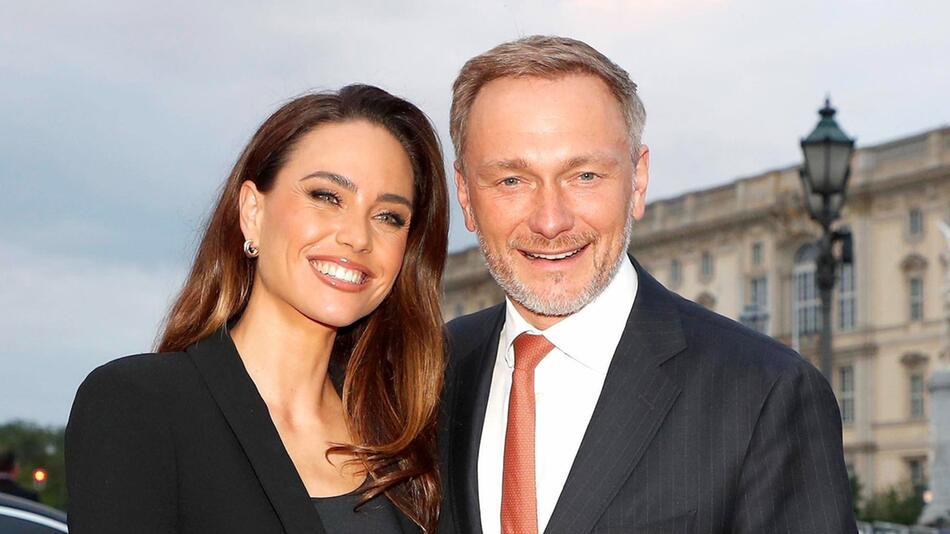 Franca Lehfeldt und Christian Lindner bei einem gemeinsamen Auftritt in Berlin.