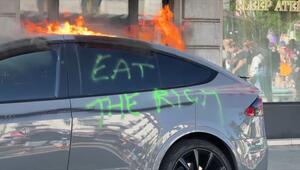Proteste vor G7-Gipfel in Évian : Auto brennt bei Demonstration in Genf