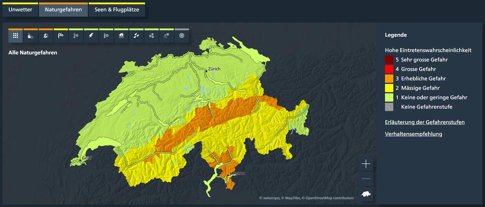 Lawinenlage in der Schweiz