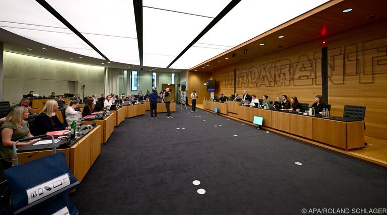 Der U-Ausschuss-Sitzungssaal im Parlament