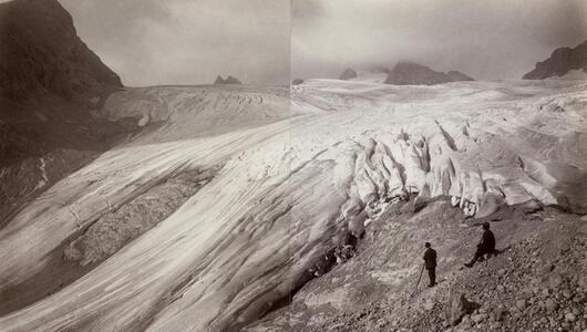 Simonys Aufnahme des Dachstein-Gletschers aus 1885