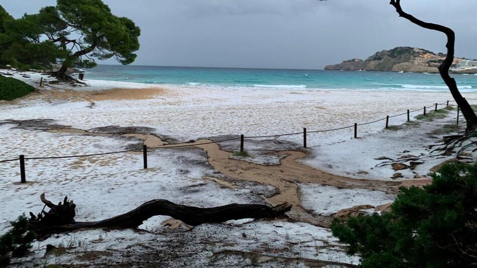 Hagelsturm auf Mallorca