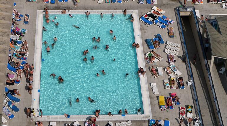 Freibad am Stadtstrand in Barcelona