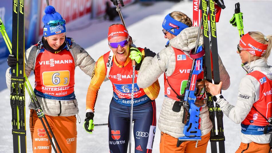 Biathlon - Weltmeisterschaft/Weltcup: Staffel-Silber