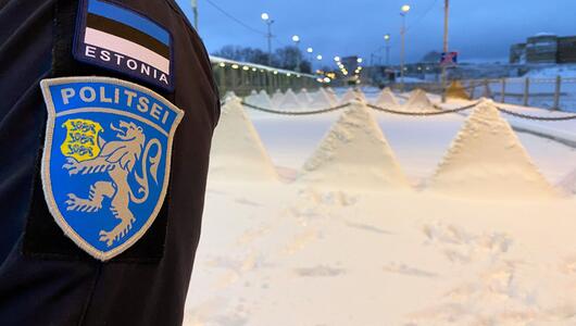 Estnische Grenze zu Russland