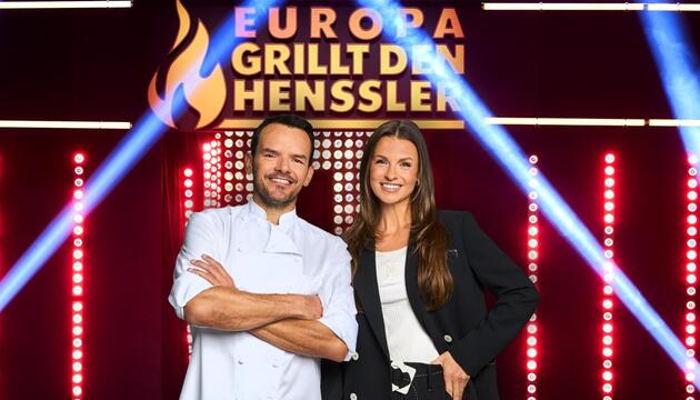 Steffen Henssler hat in "Europa grillt den Henssler" wie gewohnt Moderatorin Laura Wontorra an ...