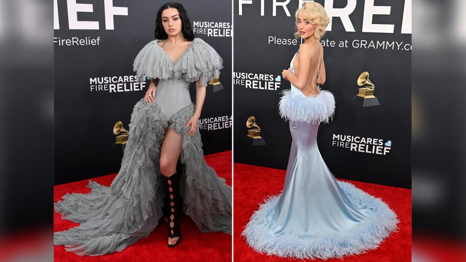 Sängerinnen Charli XCX und Sabrina Carpenter bei den diesjährigen Grammys