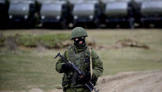 Russische Soldaten auf der Krim