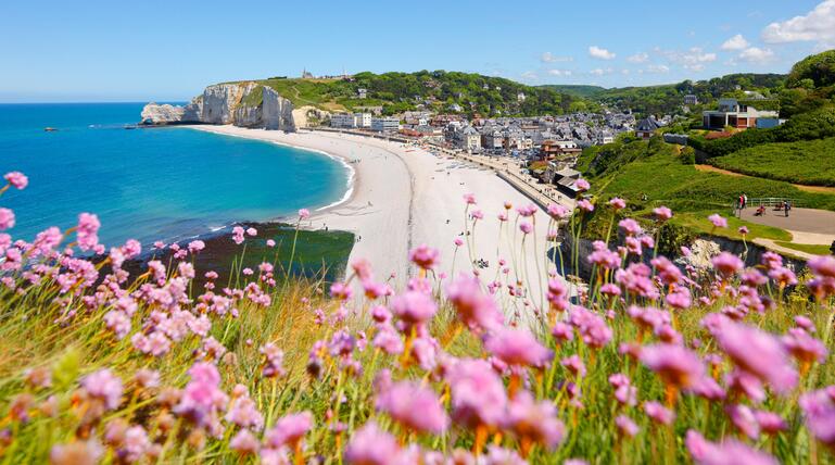Étretat in der Normandie, Frankreich