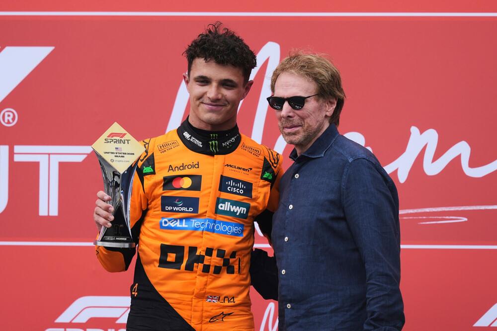 Lando Norris und Filmproduzent Jerry Bruckheimer