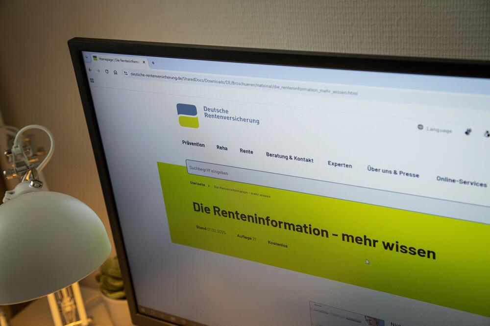 Webseite der Deutschen Rentenversicherung