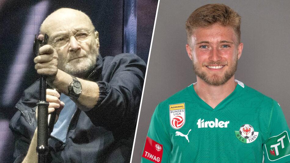 Phil Collins jubelte seinem Sohn Mathew im Stadion zu.