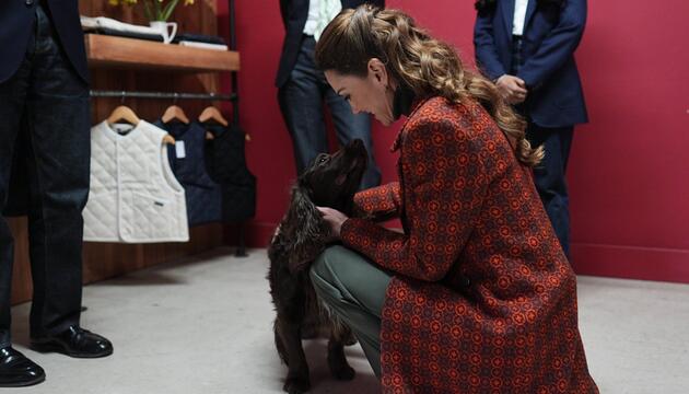 Prinzessin Kate hat in Wales Cocker Spaniel Barney getroffen.
