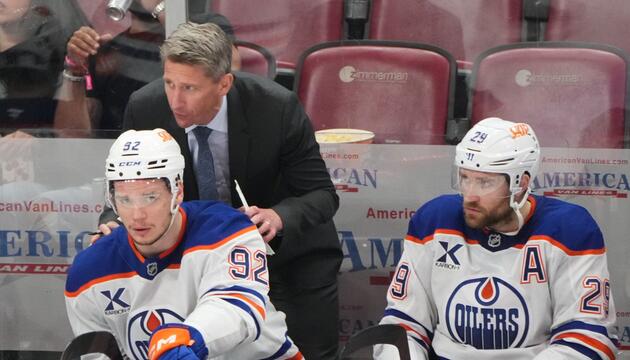Kris Knoblauch (hinten) und Leon Draisaitl (r)