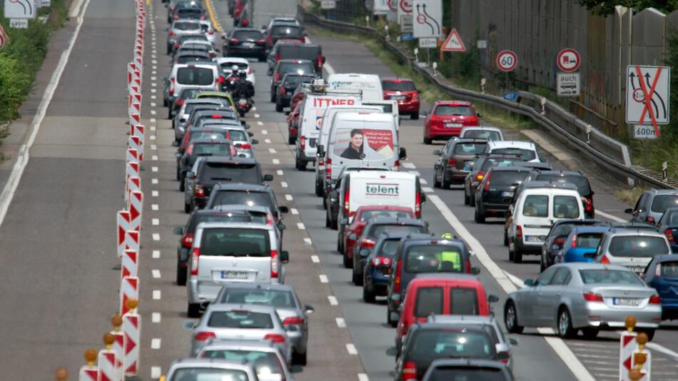 Baustelle auf NRW-Autobahn