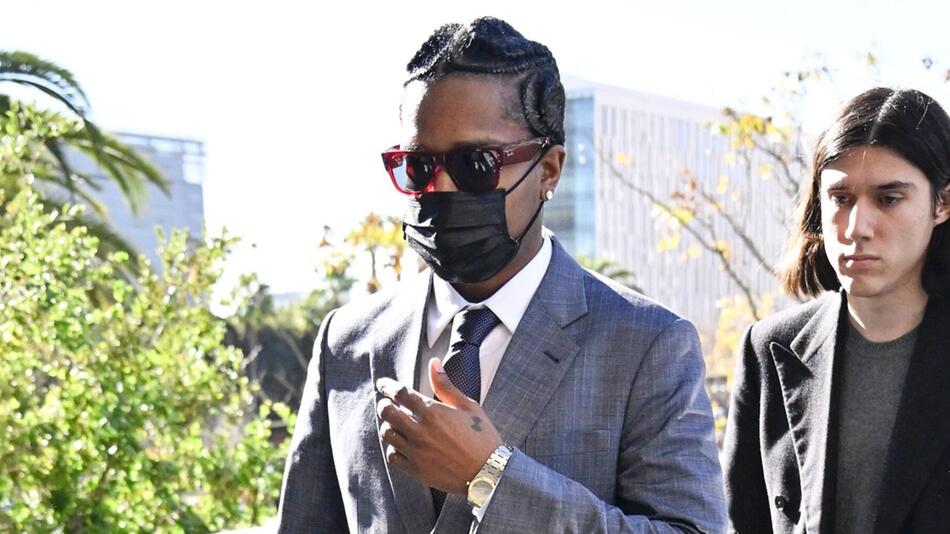 Rapper A$AP Rocky erschien am Freitag vor Gericht in Los Angeles.