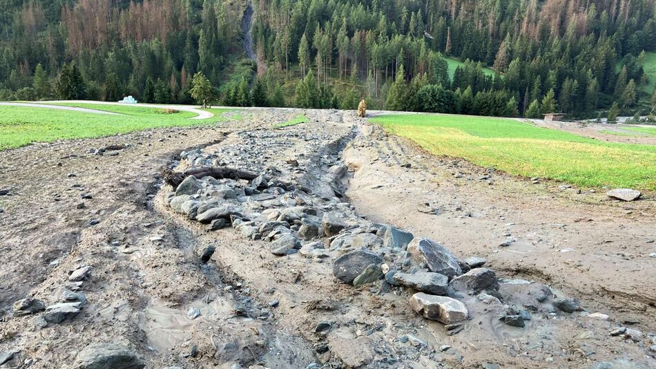 In Prägraten in Osttirol kam es zu mehreren Murenabgängen