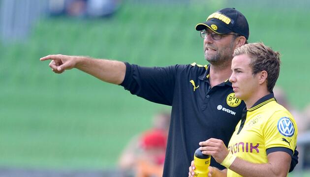Jürgen Klopp und Mario Götze