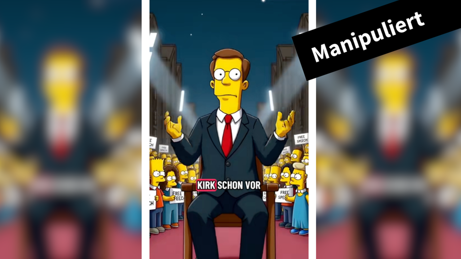 Simpsons, Charlie Kirk, KI, Fake, Correctiv