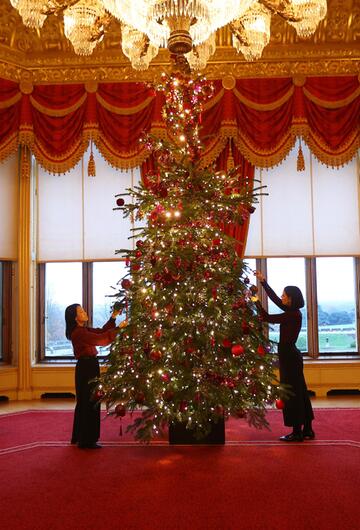 Weihnachtsdekoration auf Schloss Windsor