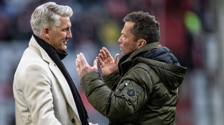 Bastian Schweinsteiger und Lothar Matthäus