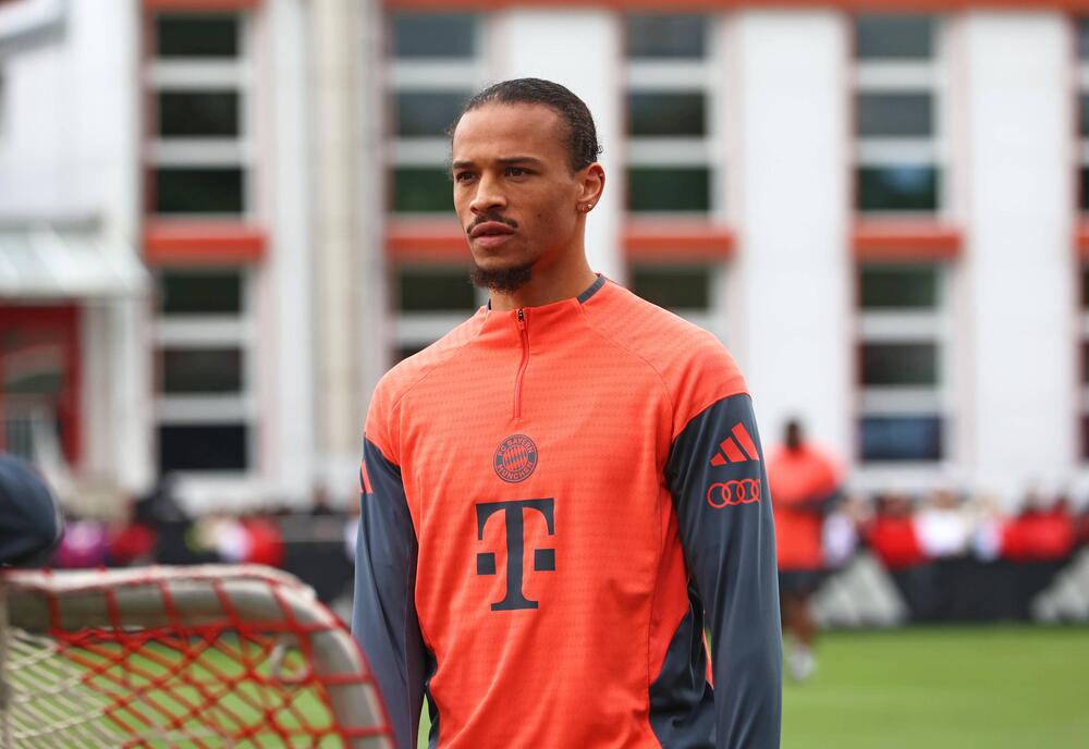Leroy Sané am Dienstag im öffentlichen Training