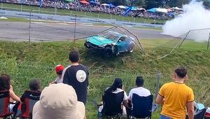Drift-Show geht schief: Fahrer rast mit Vollgas auf Zuschauer zu