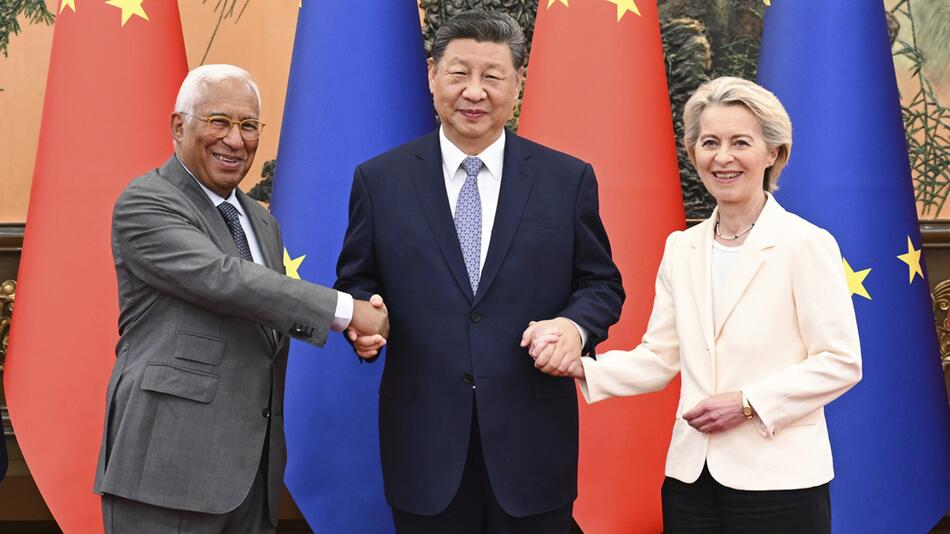 Xi Jinping, Ursula von der Leyen, Antonio Costa